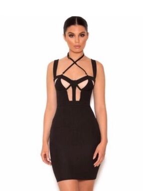 House of CB Camina Black Evening Dress Size M